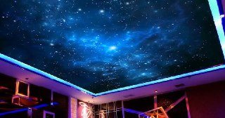 Натяжной потолок звездное небо Елизово, цена от 5243 руб.
